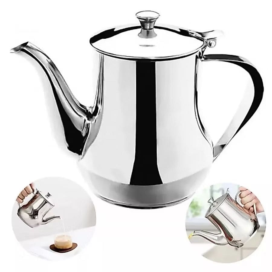 Bule De Inox Para Café Chá Leite 280/420ML Elegante Com Alça Imperial Com Tampa