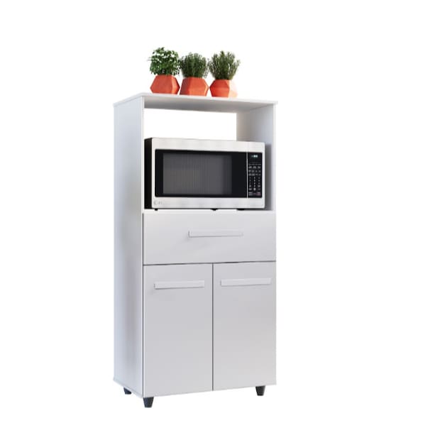 Balcão Multiuso Luna Para Forno Com 2 Portas e 1 Gaveta