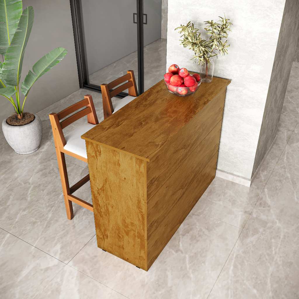 Bancada Onix Moderna Cozinha Americana Balcão Gourmet MDF