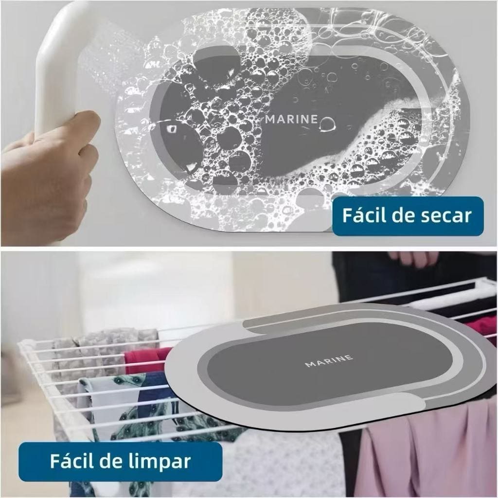 Tapete para Banheiro de Secagem Rápida e Super Absorvente Ideal para Chuveiro Cozinha e Varanda